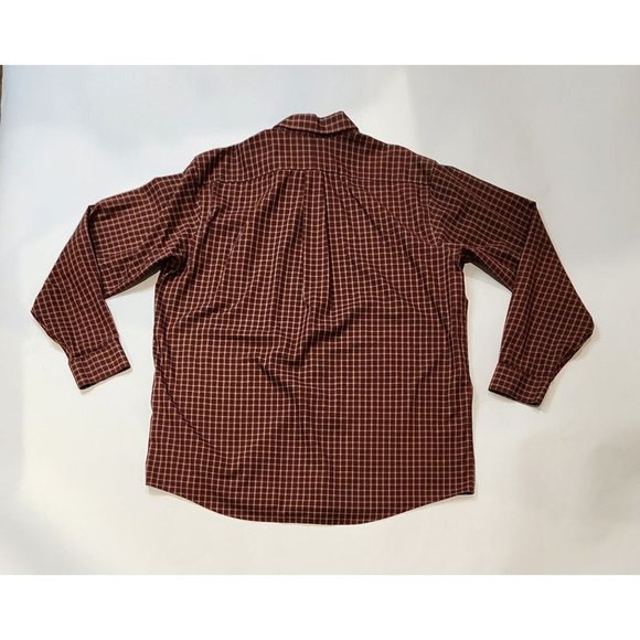 VINTAGE 90's LL Bean Men's Sz XL Plaid 100% Cotton Button Down Wrinkle Resistant - Picture 4 of 11